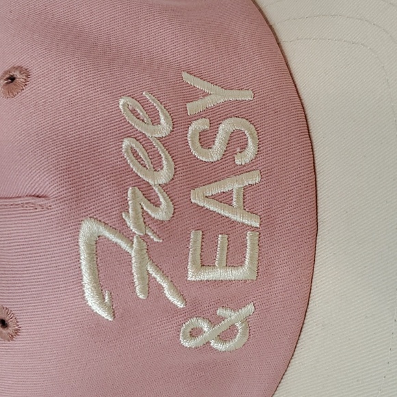 Free & Easy Adult Unisex Two Tone Pink Ivory Snapback Cap Hat - Picture 2 of 9